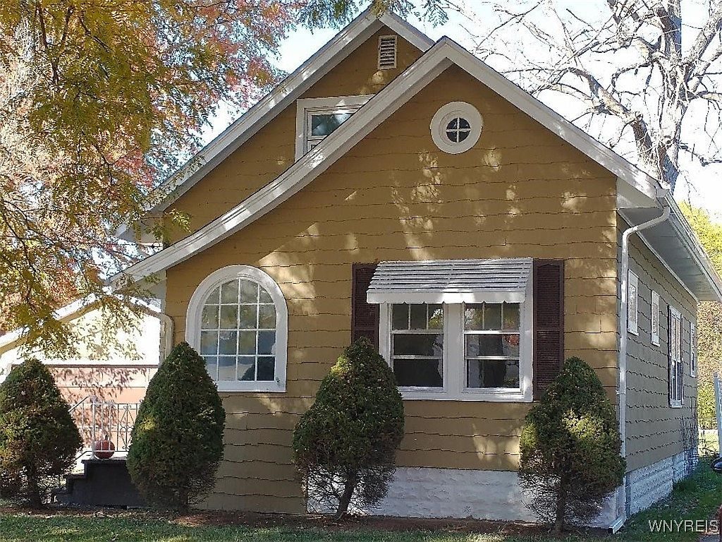 The renovated 1930s bungalow on Klaum Avenue, North Tonawanda, New York