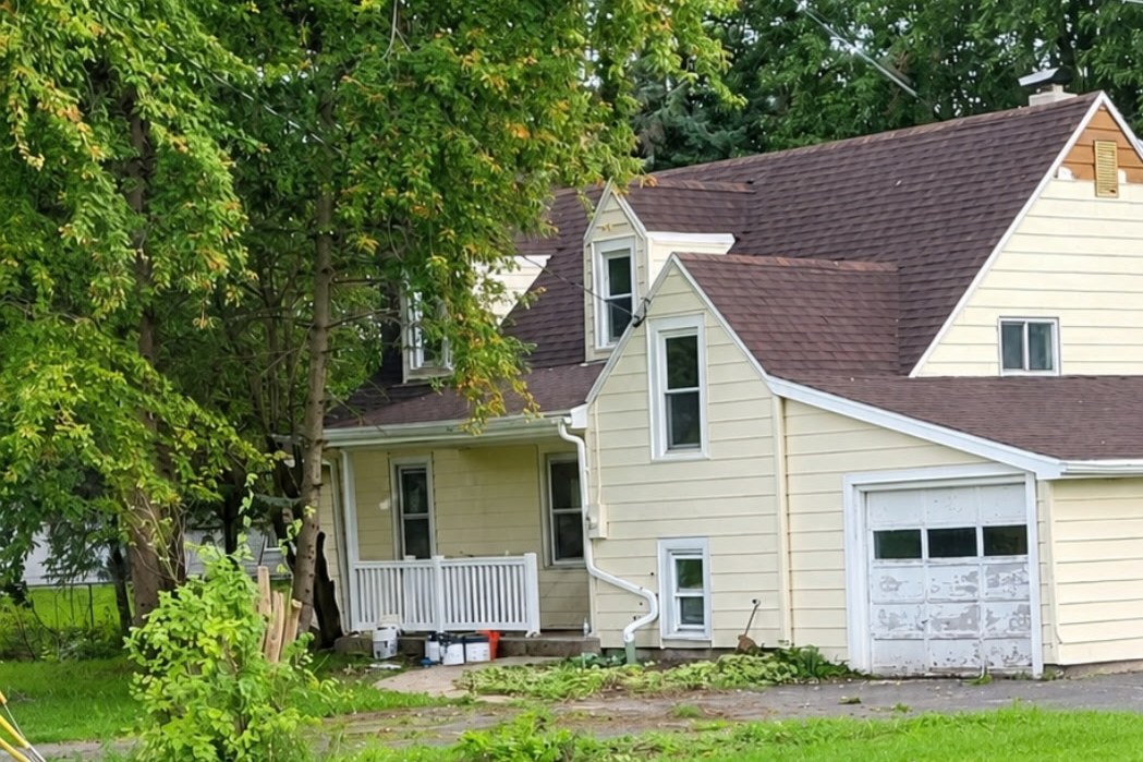 The home on Sy Road, Niagara Falls, New York, currently under renovation